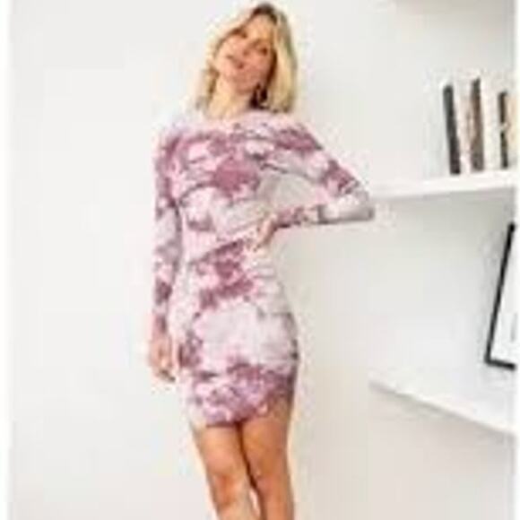 Emory Park Tie Dye Bodycon Dress L - Picture 2 of 4